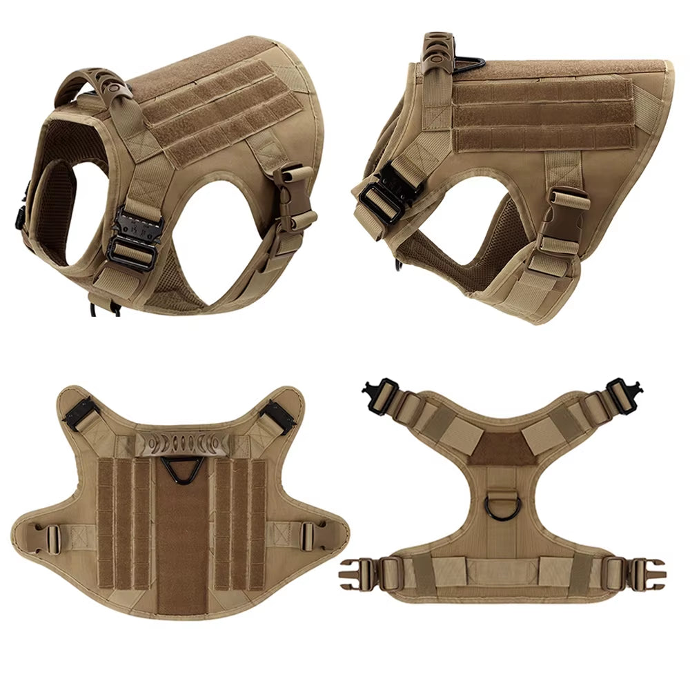 Military Large Dog Harness Training Pet Vest for French Bulldog German Shepherd Malinois Tactical Harnesses for Dogs Accessories