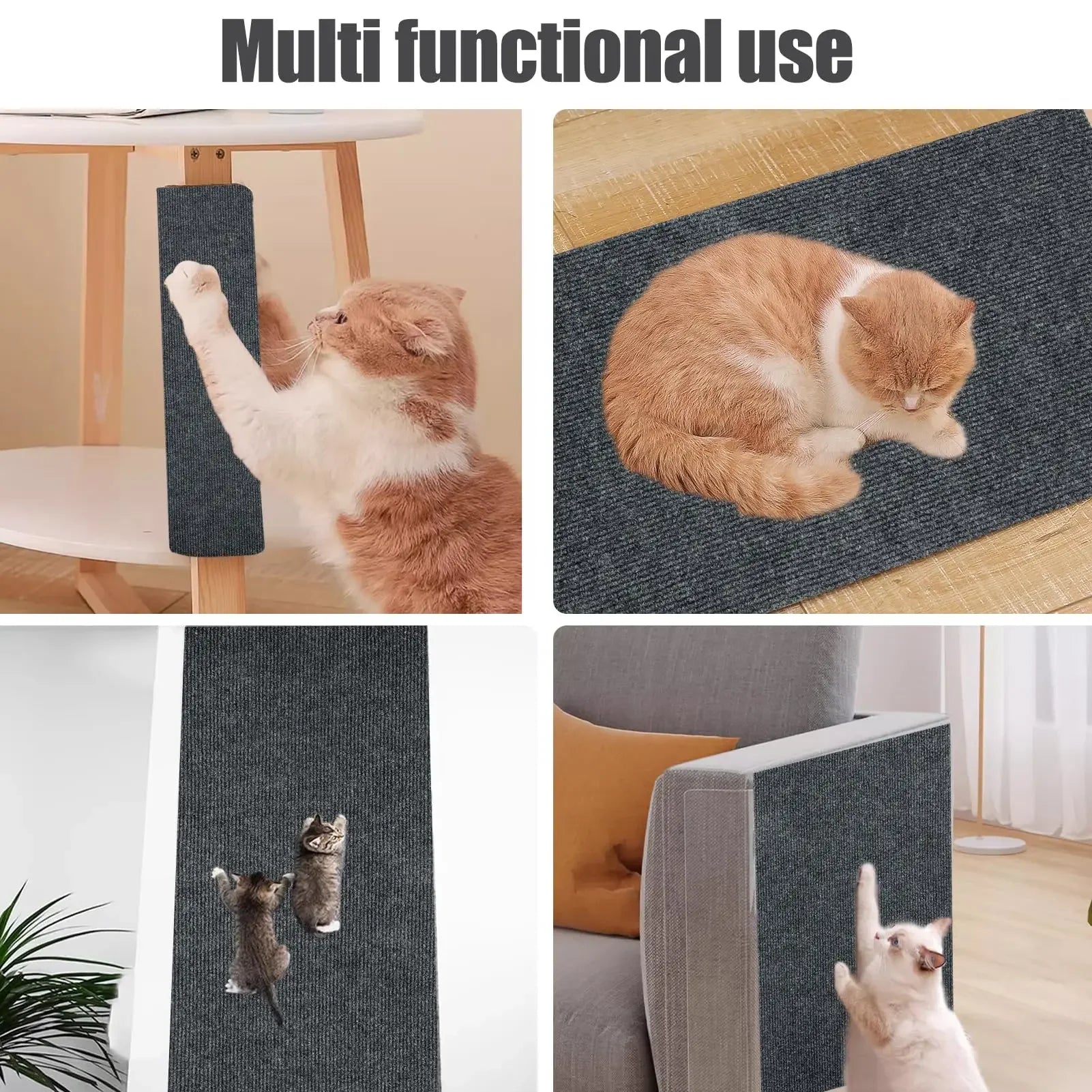 Self-Adhesive Carpet Cats Scratch Board Wall anti Cat Scratch Sofa Diy Cats Scratch Board Sofa Protection Paws Sharpen Trimmable