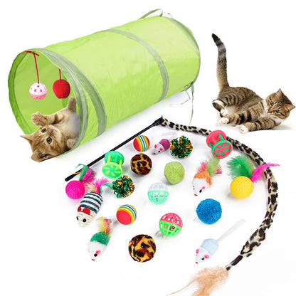 Pets Cat Toys Mouse Shape Balls Shapes Kitten Love New Pet Toy 21 Set Cat Channel Funny Cat Stick Mouse Supplies Value Bundle
